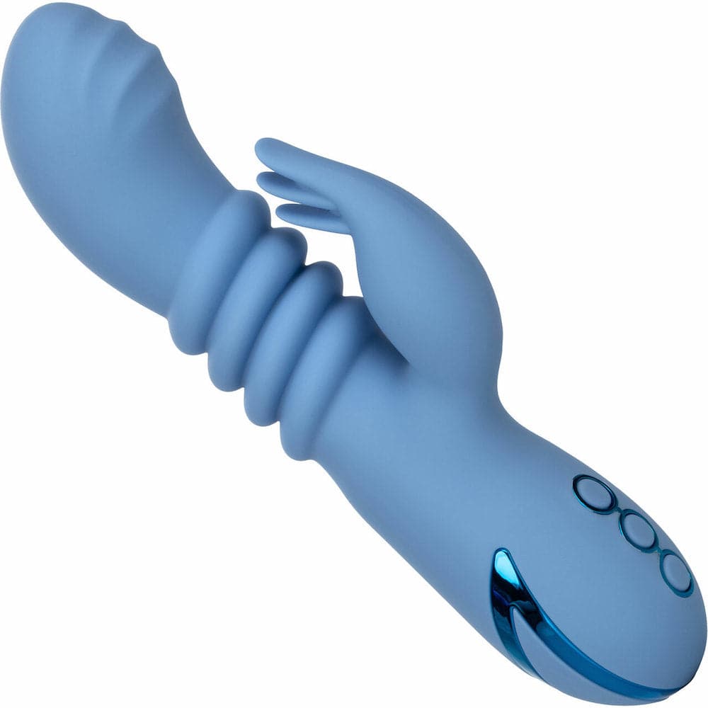 California Dreaming Santa Cruz Thrusting Rabbit Silicone Vibrator - RodeoH
