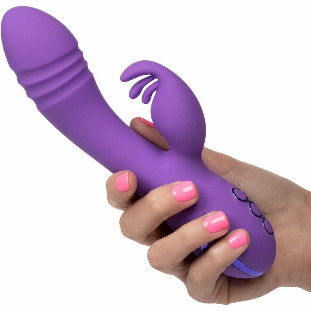 California Dreaming West Coast Wave Rider Rabbit Silicone Vibrator - RodeoH