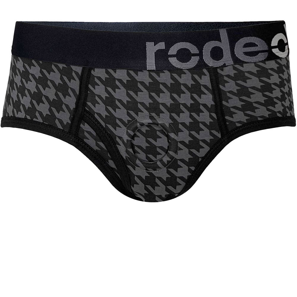 Classic Brief+ Harness - Gray Houndstooth - RodeoH