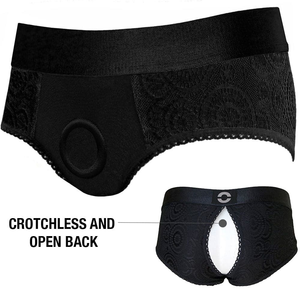Crotchless Panty Harness - Black - RodeoH