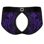 Crotchless Panty Harness - Purple & Black - RodeoH