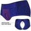 Crotchless Panty Harness - Royal Blue & Purple - RodeoH