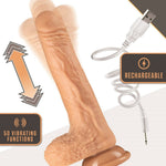 Dr. Skin Silicone Dr. Grey Thrusting Vibrator - Light Caramel - RodeoH