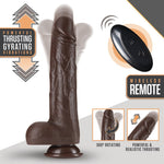 Dr. Skin Silicone Dr. Murphy Thrusting Vibrator - Chocolate - RodeoH