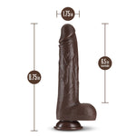Dr. Skin Silicone Dr. Murphy Thrusting Vibrator - Chocolate - RodeoH