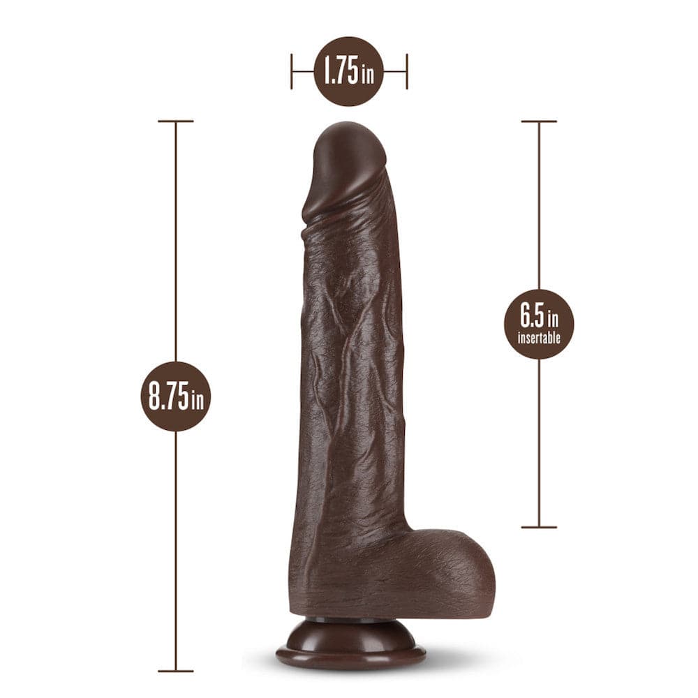 Dr. Skin Silicone Dr. Murphy Thrusting Vibrator - Chocolate - RodeoH