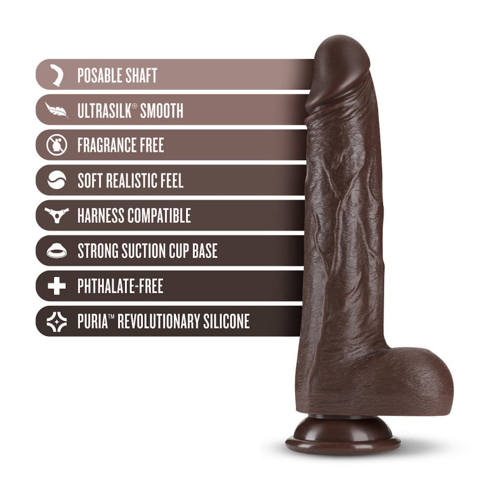 Dr. Skin Silicone Dr. Murphy Thrusting Vibrator - Chocolate - RodeoH
