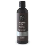 Earthly Body Hemp Seed Massage Oil - Unscented - RodeoH