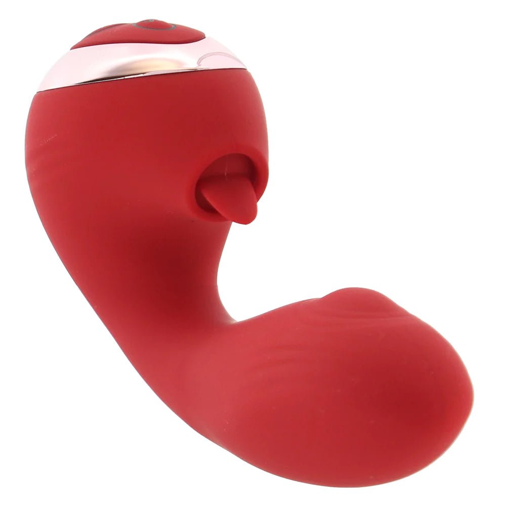 Eve's Clit Loving Thumper - Flicking Dual Stimulation Vibrator Red - RodeoH