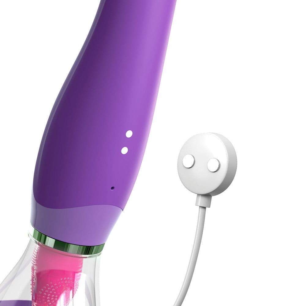 Fantasy For Her - Her Ultimate Pleasure Silicone Vibrating Rechargeable Clit Stimulator - Purple - RodeoH