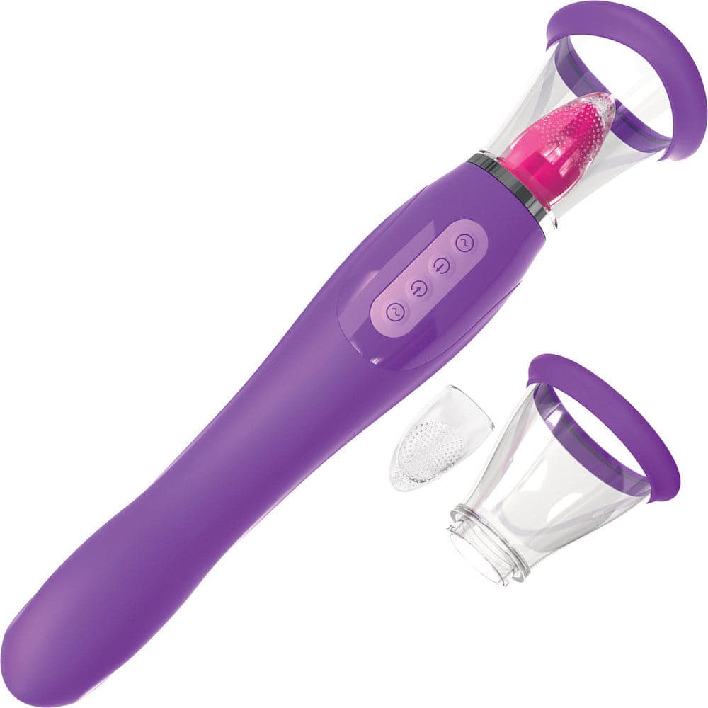 Fantasy For Her - Her Ultimate Pleasure Silicone Vibrating Rechargeable Clit Stimulator - Purple - RodeoH