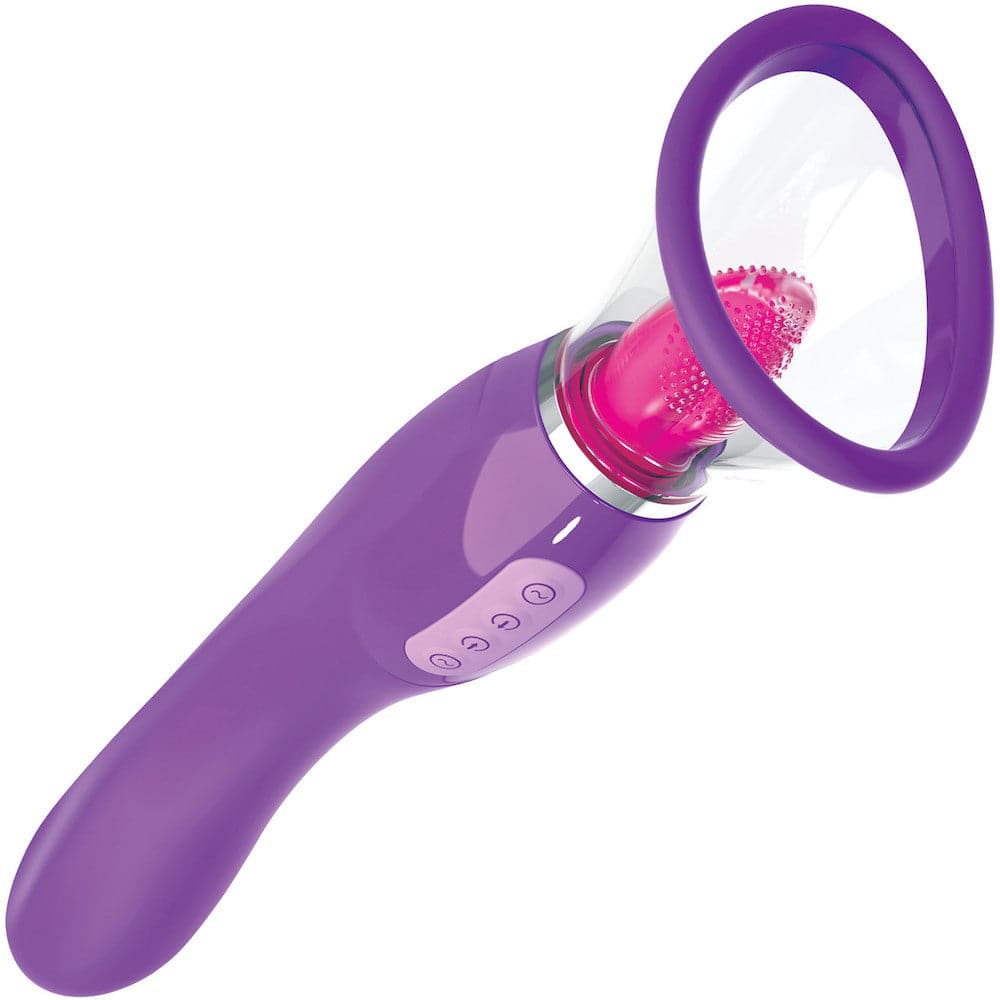 Fantasy For Her - Her Ultimate Pleasure Silicone Vibrating Rechargeable Clit Stimulator - Purple - RodeoH