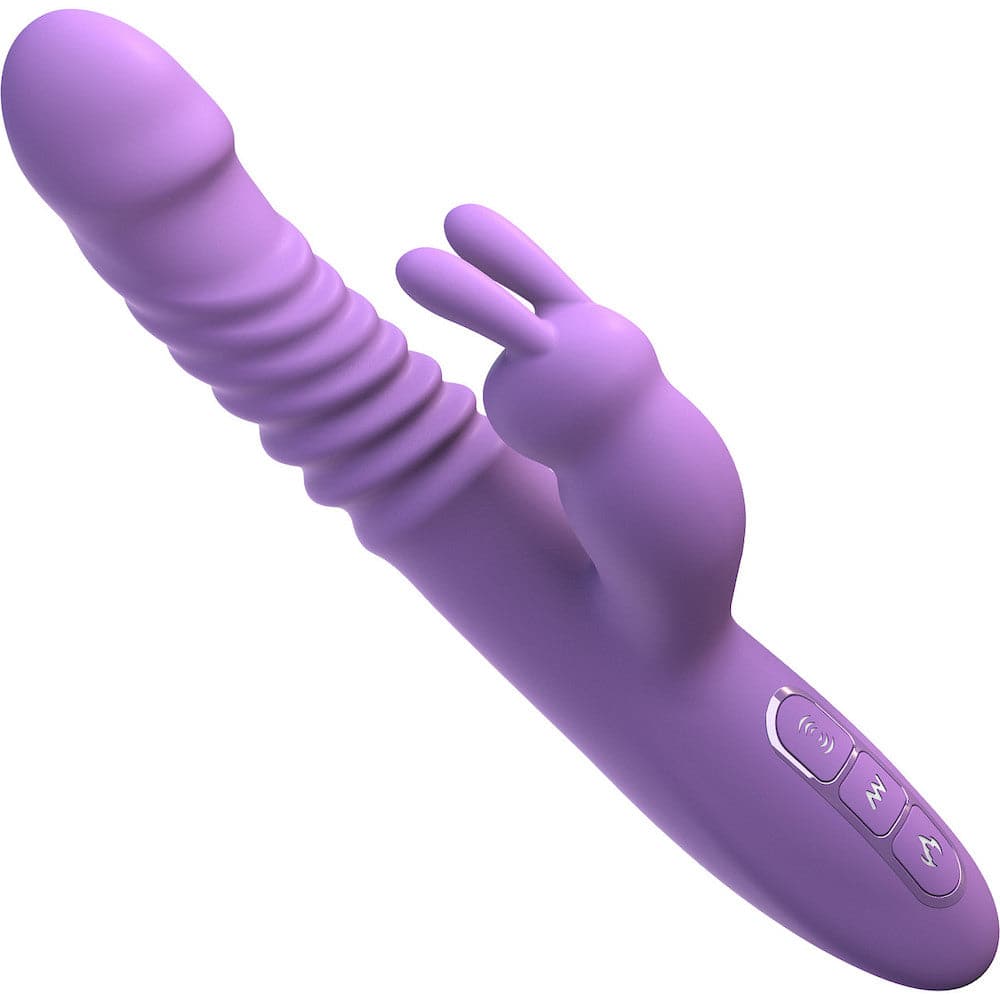 Fantasy For Her - Thrusting Silicone Rabbit Rechargeable - Purple - RodeoH