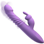 Fantasy For Her - Thrusting Silicone Rabbit Rechargeable - Purple - RodeoH