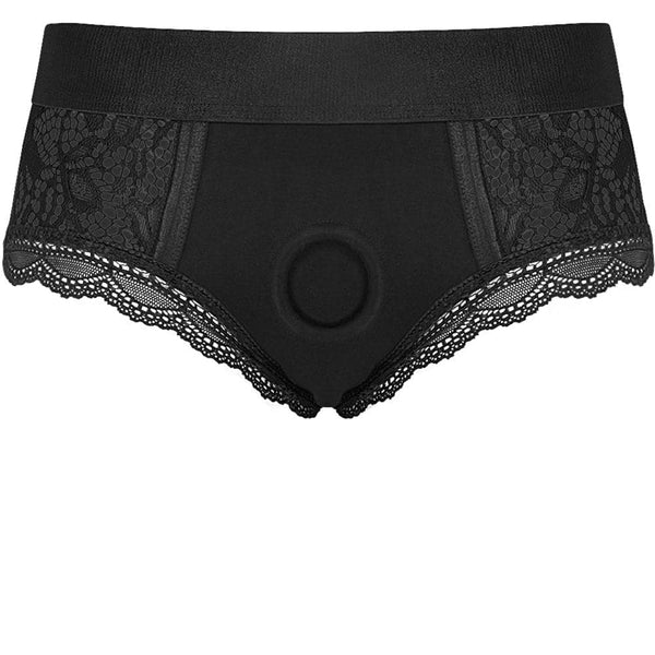 Floral Lace Panty+ Harness Strap-On