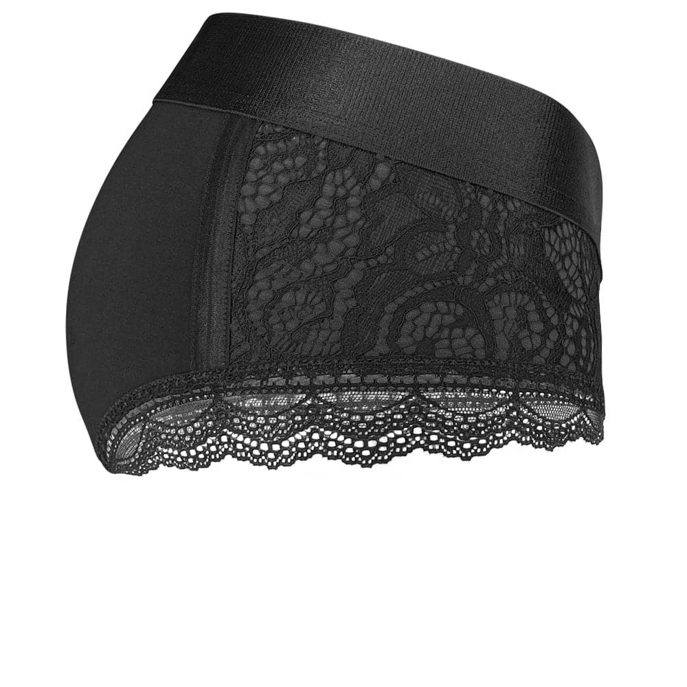 Floral Lace Panty Harness - Black - RodeoH