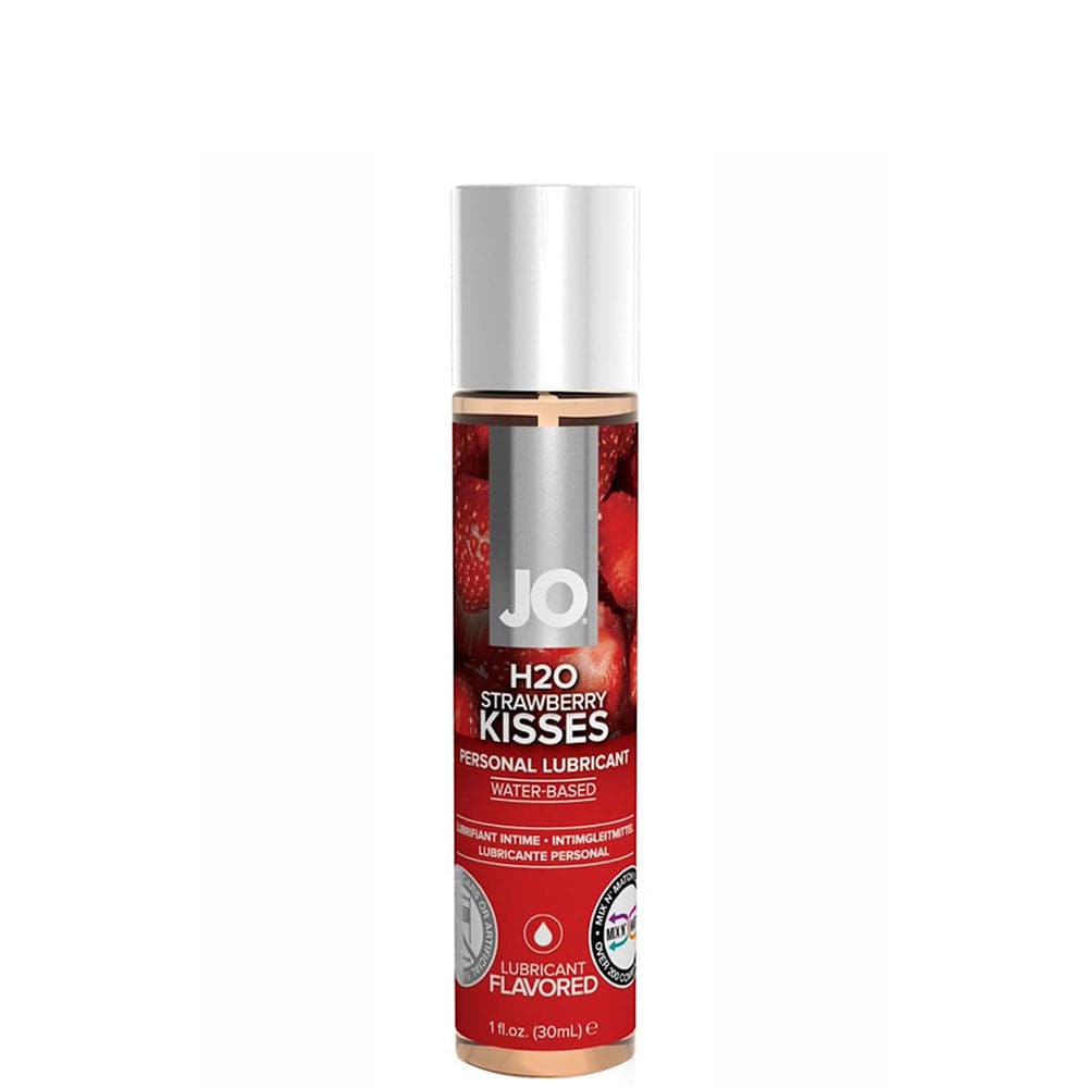 JO H20 Water Based Flavored Lubricant - Strawberry Kisses 1 fl. oz. (30 ml) - RodeoH