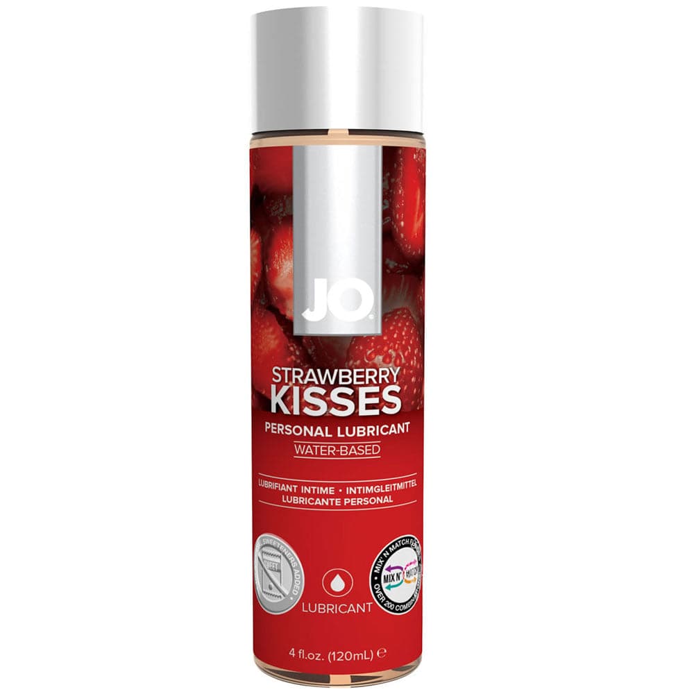 JO H20 Water Based Flavored Lubricant - Strawberry Kisses 4 fl. oz. (120 ml) - RodeoH