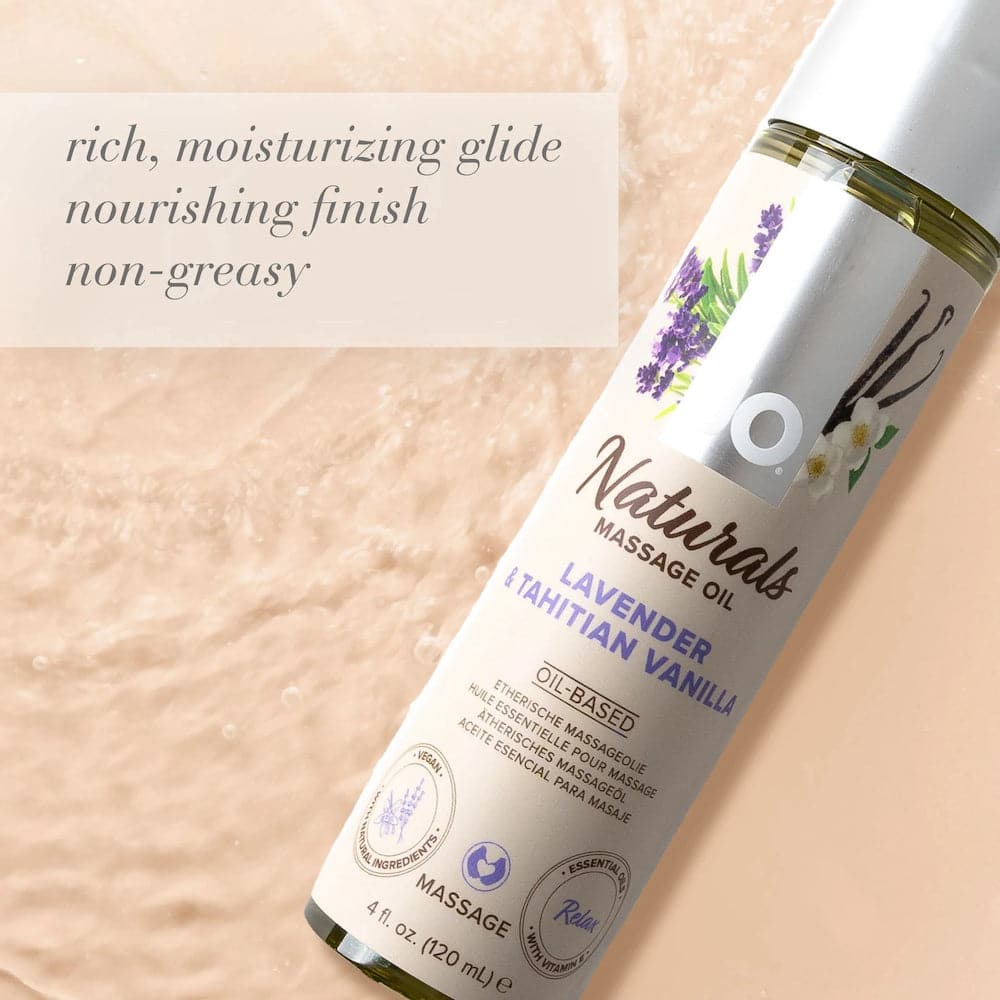 JO Naturals Lavender and Tahitian Vanilla Massage Oil 4 oz. - RodeoH