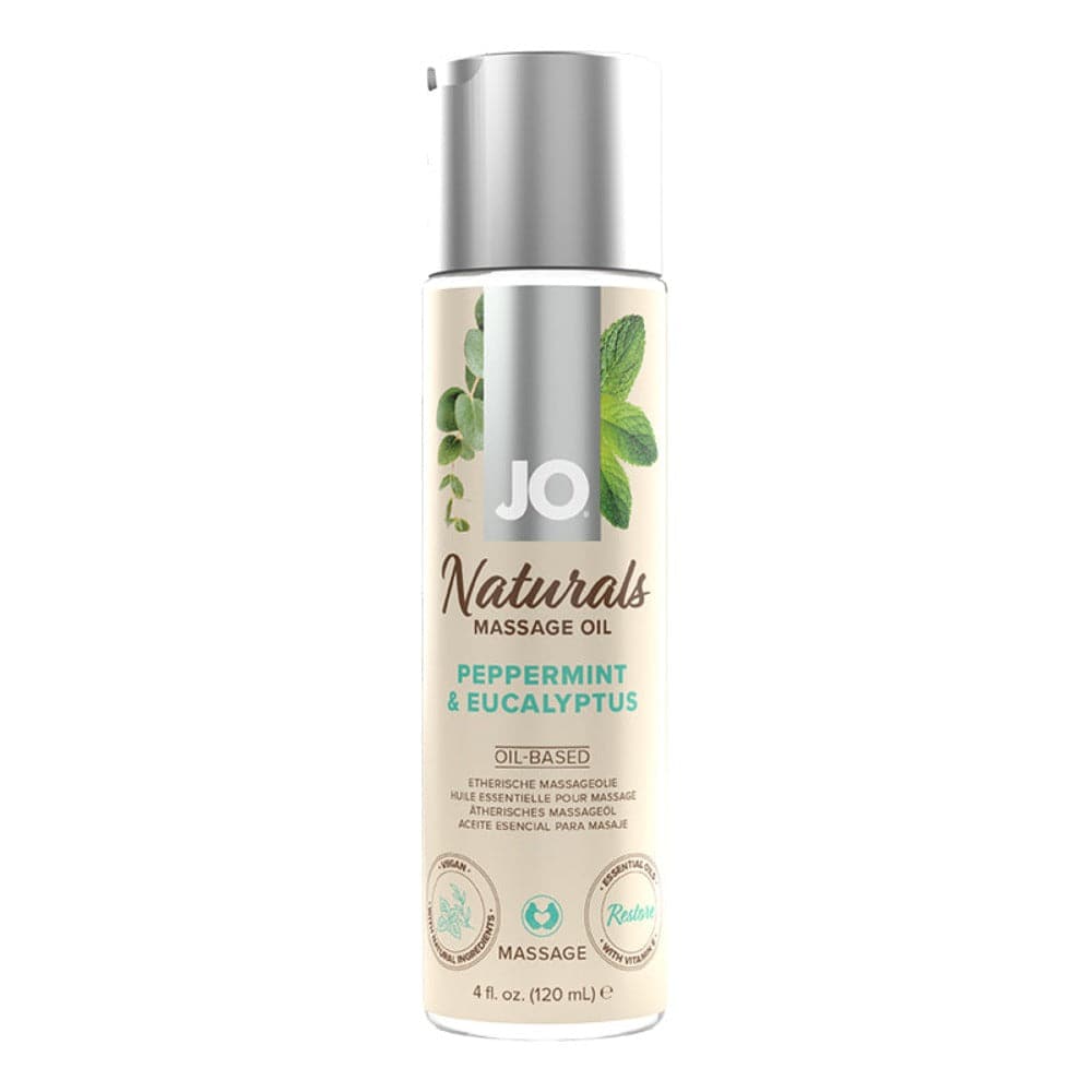 JO Naturals Peppermint and Eucalyptus Massage Oil 4 oz. - RodeoH