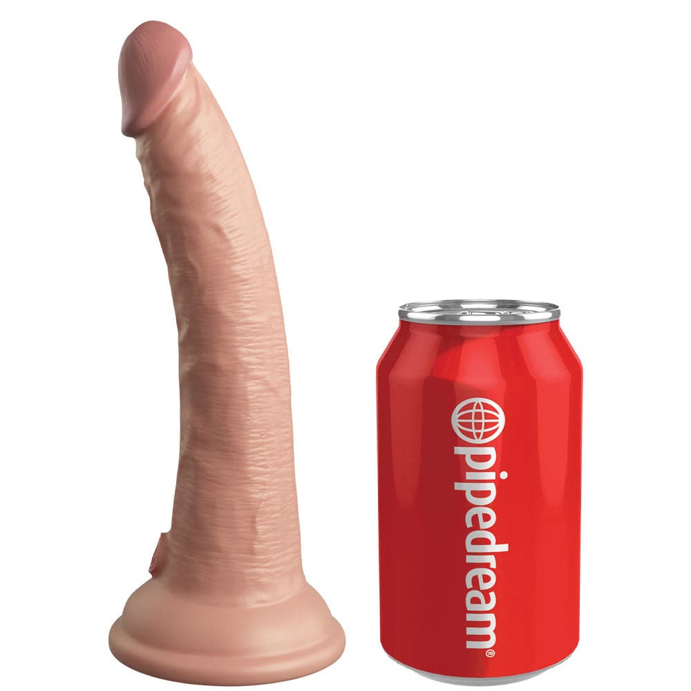 King Cock Elite 7" Vibrating Silicone Dual Density Cock - RodeoH
