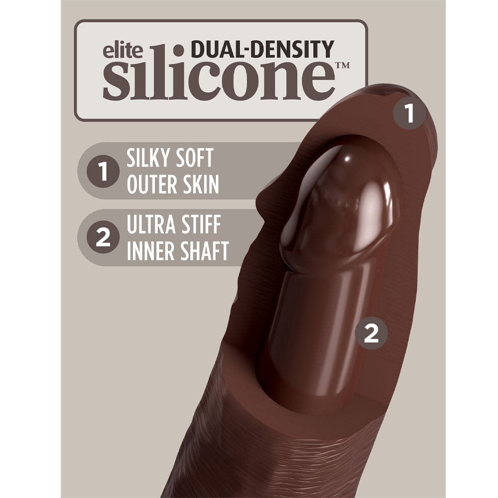 King Cock Elite 7" Vibrating Silicone Dual Density Cock - RodeoH