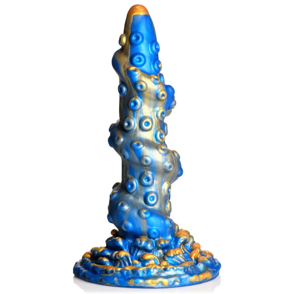 Lord Kraken Tentacled Silicone Dildo - Blue & Gold - RodeoH