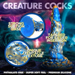 Lord Kraken Tentacled Silicone Dildo - Blue & Gold - RodeoH
