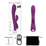 Lovely Planet Bunny & Clyde Silicone Rabbit Vibrator - Purple Rain - RodeoH