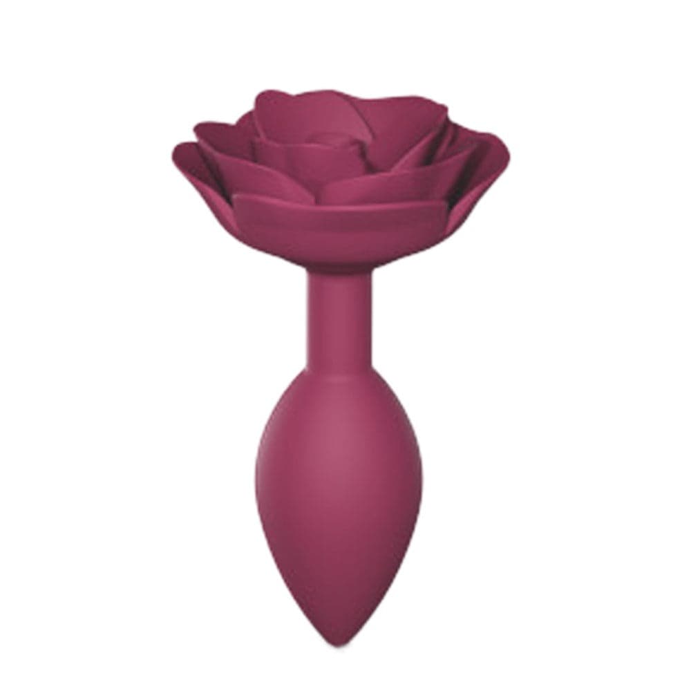 Lovely Planet Open Roses Silicone Anal Plug - Plum Star - Medium - RodeoH