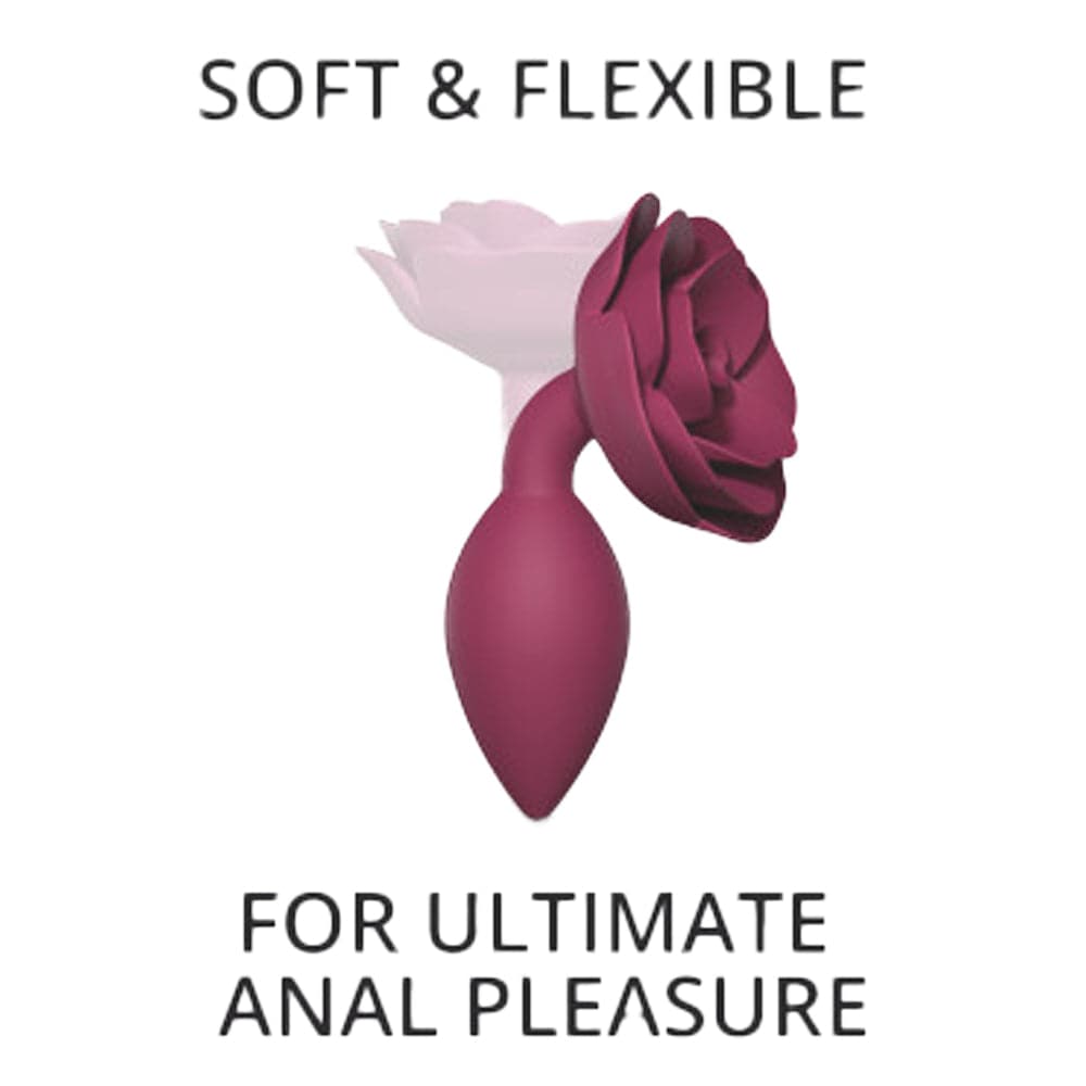 Lovely Planet Open Roses Silicone Anal Plug - Plum Star - Medium - RodeoH