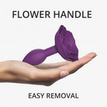 Lovely Planet Open Roses Silicone Anal Plug - Purple Rain - Small - RodeoH