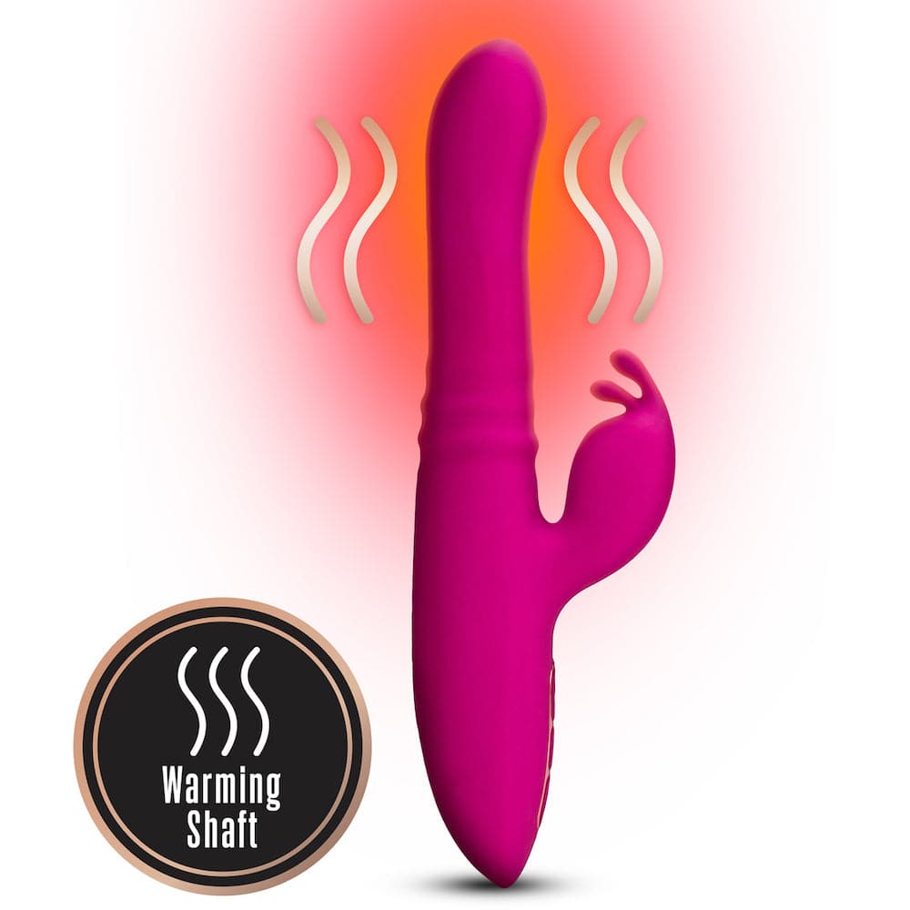 Lush Kira Rechargeable Silicone Rabbit Thrusting Vibrator - Velvet Pink - RodeoH