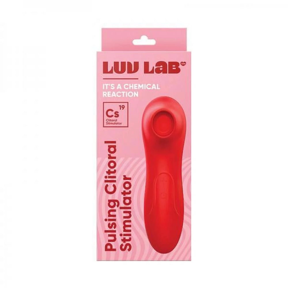 Luv Lab CS-19 Pulsing Silicone Clitoral Vibrator- Red - RodeoH