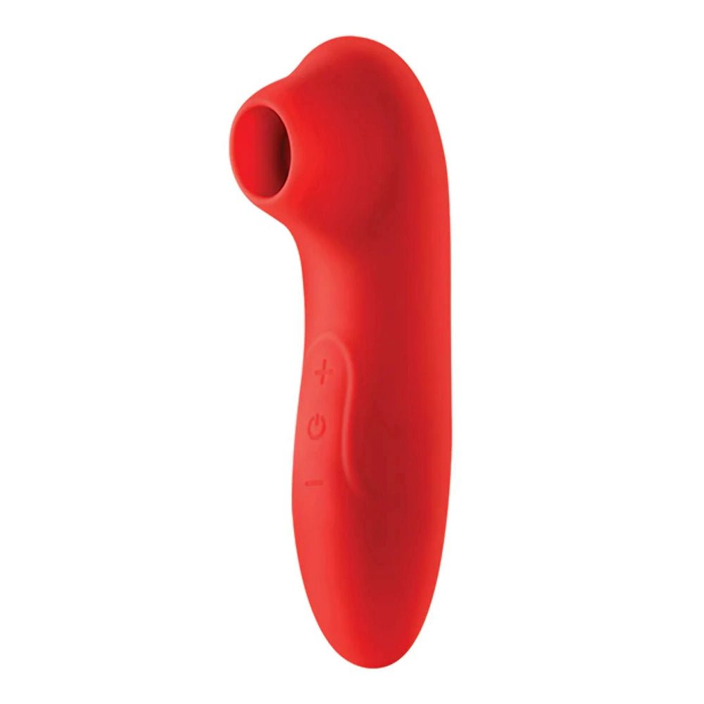 Luv Lab CS-19 Pulsing Silicone Clitoral Vibrator- Red - RodeoH