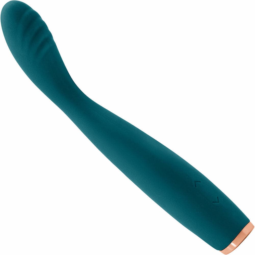 Luxe Lillie Silicone Rechargeable Vibrating Slim Wand Massager - Teal - RodeoH