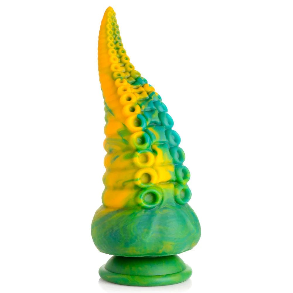 Monstropus Tentacled Monster Silicone Dildo - Green, Blue & Yellow - RodeoH