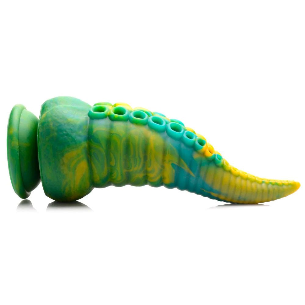 Monstropus Tentacled Monster Silicone Dildo - Green, Blue & Yellow - RodeoH