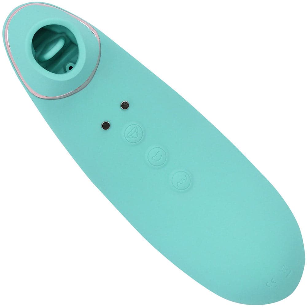 Nü Sensuelle Trinitii 26-Function Rechargeable Flickering Tongue Vibrator - Electric Blue - RodeoH