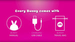 Ohhh Frisky Bunny Vibrating C-Ring - Black - RodeoH