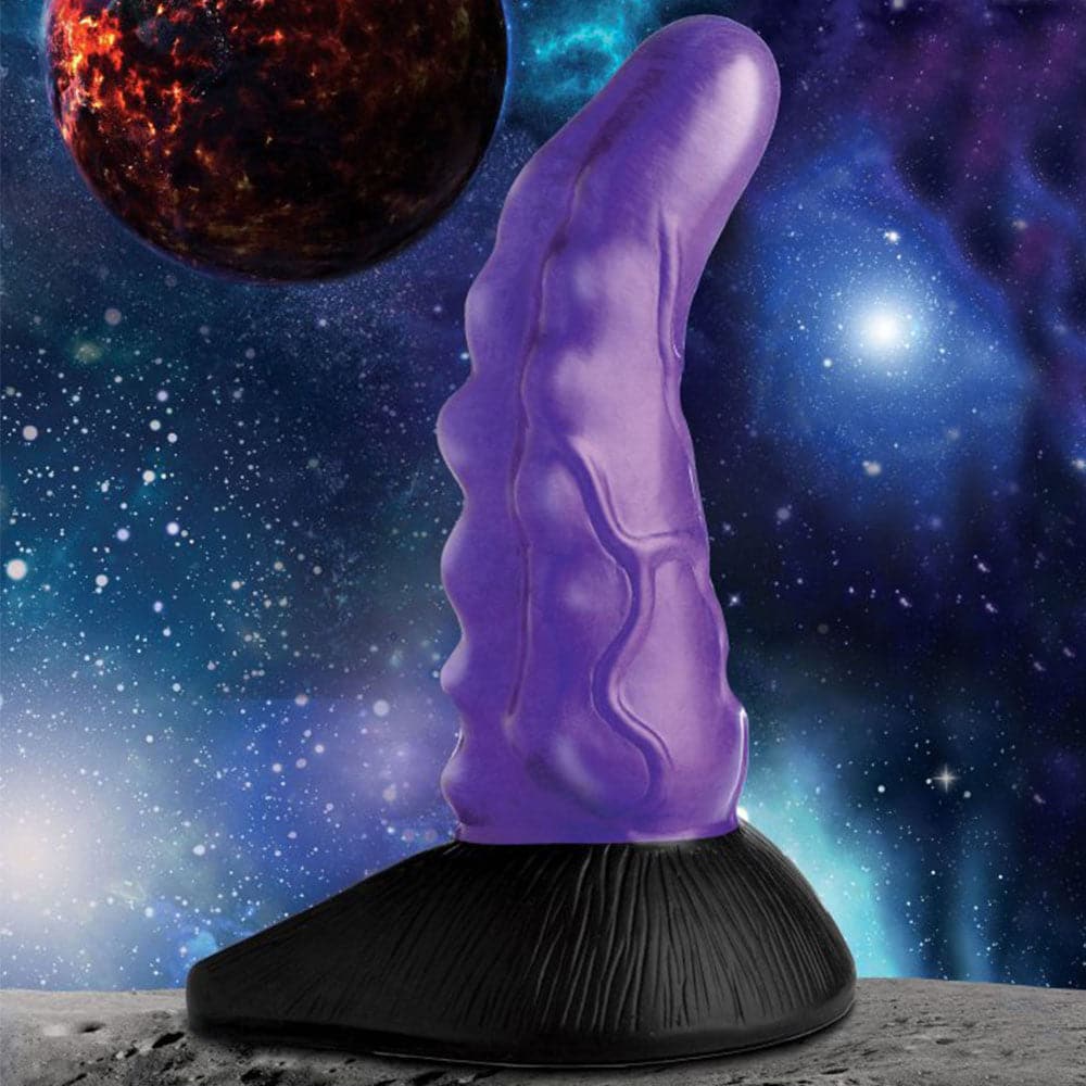 Orion Invader Veiny Space Alien Silicone Dildo - Purple/Black - RodeoH