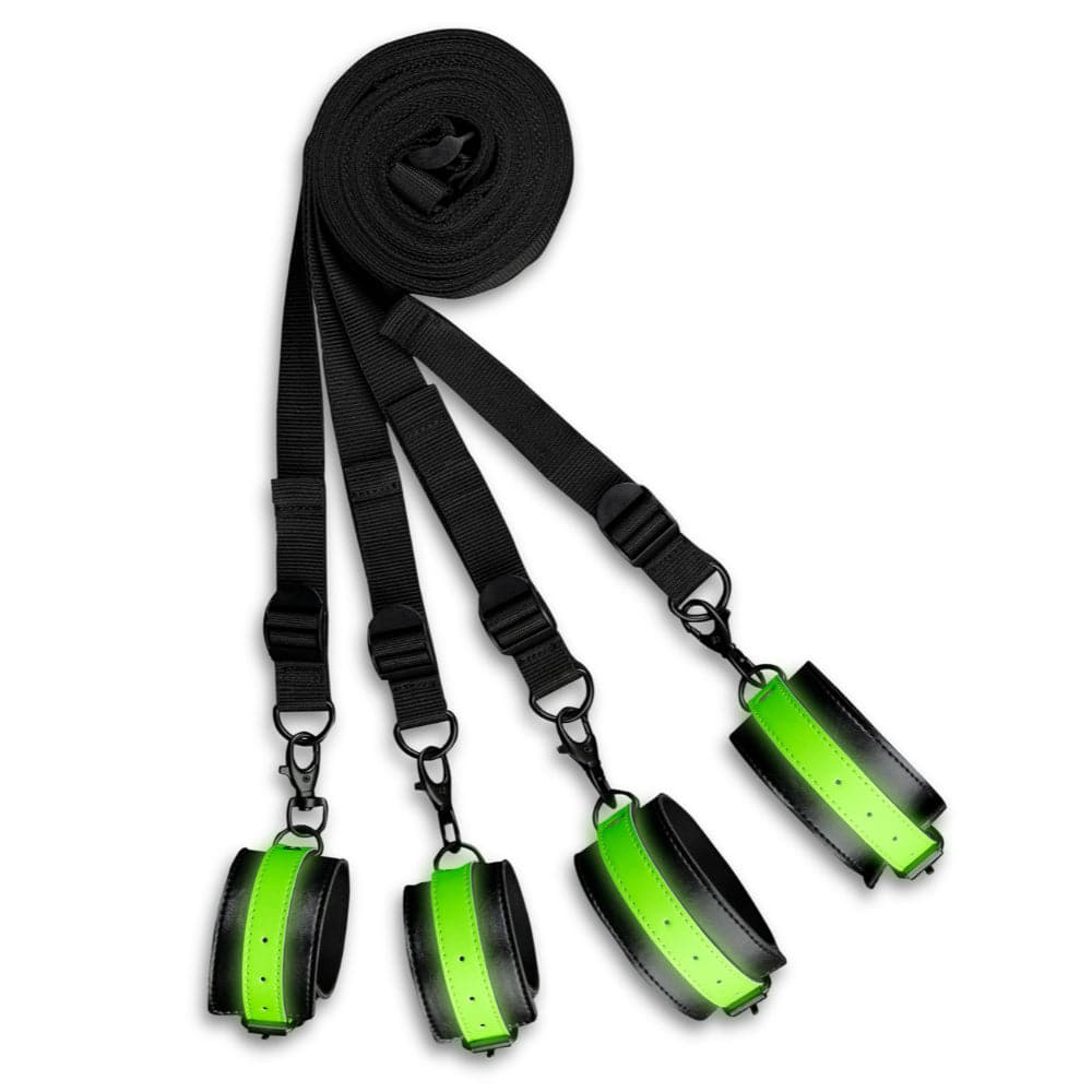Ouch! Glow in the Dark Bed Bindings Restraint Kit - RodeoH