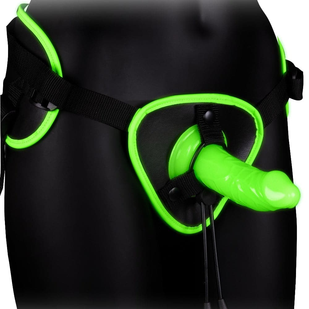 Ouch! Glow in The Dark Strap-On Harness with 5" Dildo - RodeoH