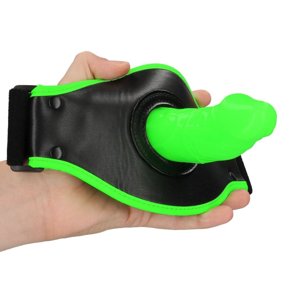 Ouch! Glow in The Dark Thigh Strap-On Harness with 5" Dildo - RodeoH