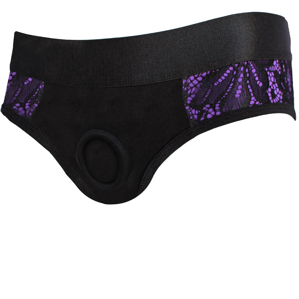 Panty+ Harness - Black & Purple - RodeoH