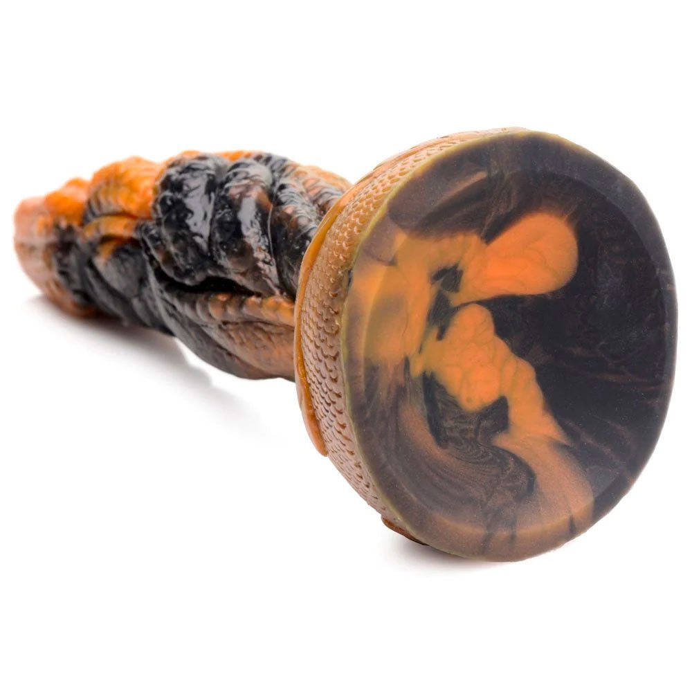 Ravager Rippled Tentacle Silicone Dildo - Tiger's Eye - RodeoH