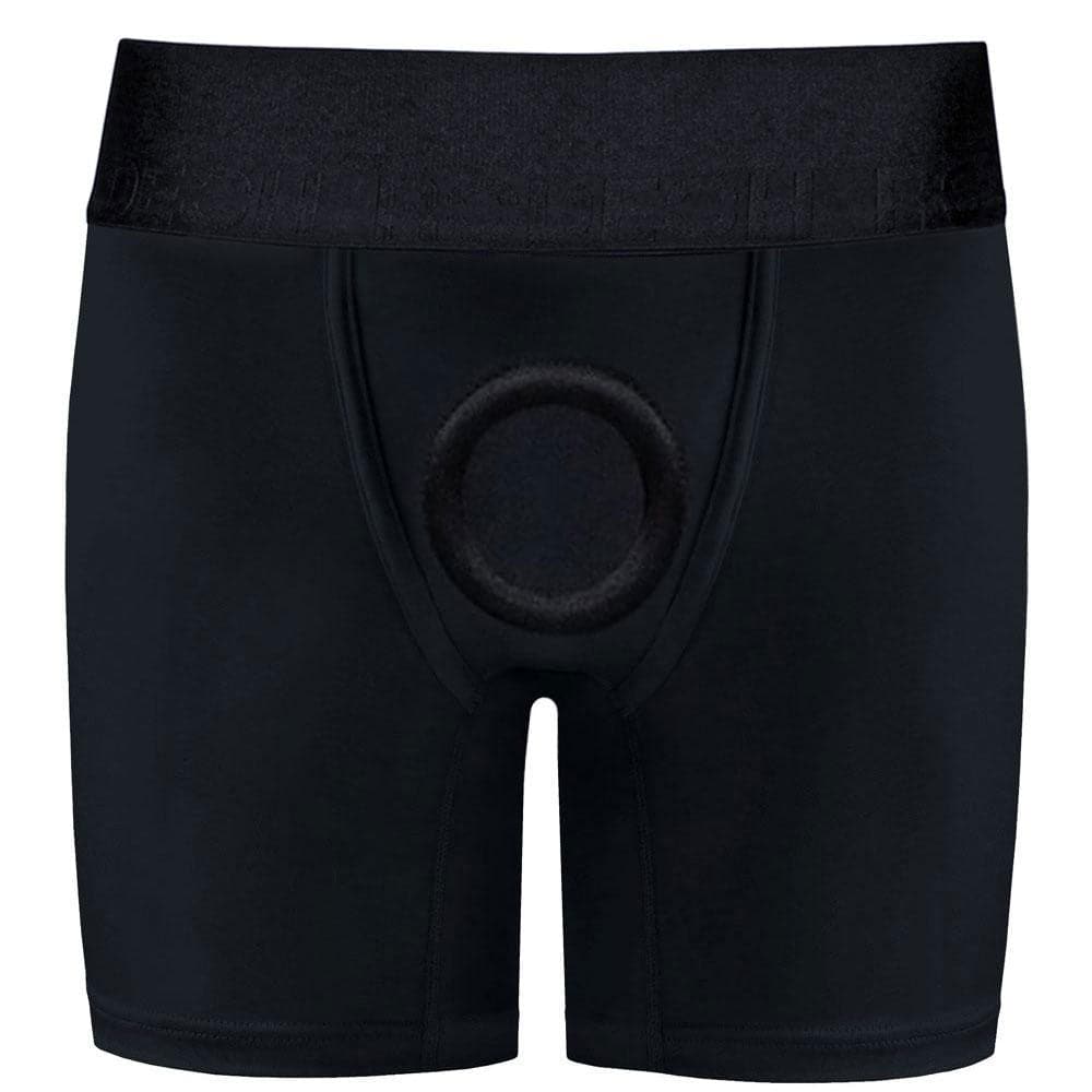 Rise Boxer+ Harness - 2.5" O-Ring For Large Diameter Toys - Black - RodeoH