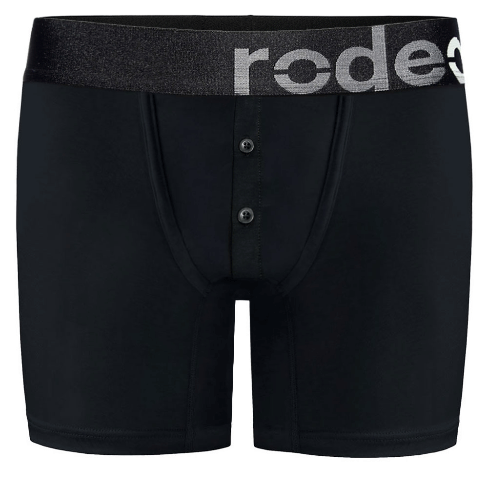 Rise Button Fly Boxer+ Harness - Black - RodeoH