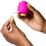 ROMP Rose Rechargeable Silicone Pleasure Air Clitoral Vibrator - Pink - RodeoH