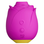 ROMP Rose Rechargeable Silicone Pleasure Air Clitoral Vibrator - Pink - RodeoH
